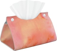 Tissue Box Cover, PU Leather Waterproof Triangle with Snap Napkin Holder, Bathroom Vanity Kitchen Of