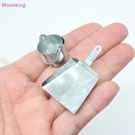 Moonking 1/12 Dollhouse Broom Dustpan Mop Metal Pail Kit Dollhouse Mini Cleaning Tool Accessories Dolls House Decor Pretend Play Toy NEW