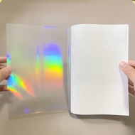 5Pcs Self Adhesive Holographic Sticker Paper Waterproof A4 Laminating Sheets Transparent Clear Cold 