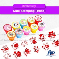 Cop Ganjaran Cute Stamping Colorful Fun Reward Stamp Toys Kid Cartoon Chop Encouragement Gift Cop Se