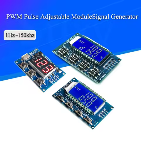Signal Generator PWM Pulse Frequency Duty Cycle Adjustable Module LCD Display 1Hz-150Khz 3.3V-30V PW