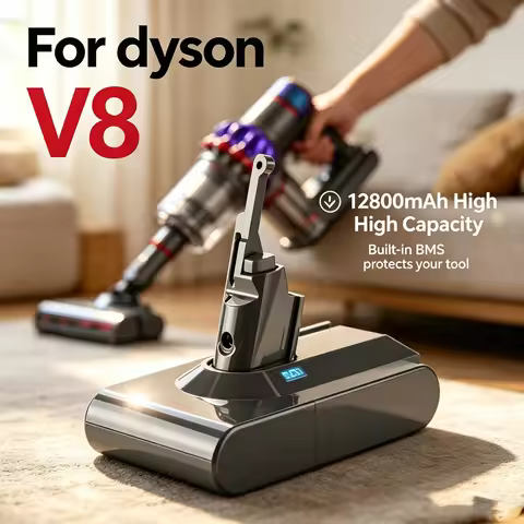 Vacuum Cleaner rechargeable Battery for Dyson V8 Series SV10 Absolute V8 Animal, Li-ion, SV10, 12800