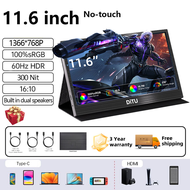 DITU Portable Monitor 14 นิ้ว/15.6 นิ้วจอคอมพิวเตอร์ 1080P 60Hz หน้าจอคอม IPS หน้าจอสัมผัส For PS3/4