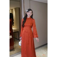 [LY LAN] Lan Cam long-sleeved silk ao dai, luxurious ao dai, wedding ao dai, engagement ao dai (pant