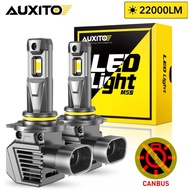 AUXITO 2Pcs 9012 HIR2 LED Headlight 22000LM 120W Bulb Canbus 9005 HB3 H8 H9 H11 Turbo Led Car Headli