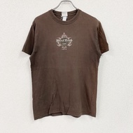 Hard Rock Cafe 短袖印花廣告 T 卹，虎龍圖案，雙面印花，ブラウン，古著。