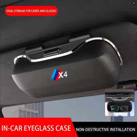 For BMW X1 X2 X3 X4 X5 X6 X7 1 2 3 4 5 6 7 8 series Car glasses case Car Sunglasses Box Fur material