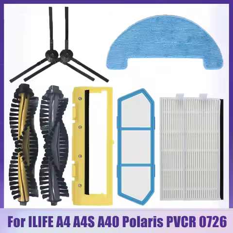 Main Side Brush Filter For Chuwi ILIFE A4 A4S A40 Polaris PVCR 0726 0826 0926 0726W Amibot Spirit IC