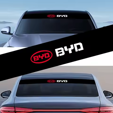 1Pcs Car Windshield 3D Sticker Fashion Sport Decals Decoration Sticker For BYD Qing Song Tang Yuan F