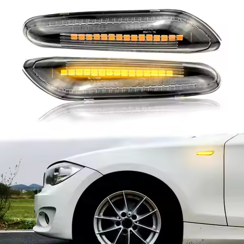For BMW 1 3 5 Serie E46 E60 E61 E81 E82 E87 E88 E90 E91 E92 E93 X1 E84 X3 E83 X5 Dynamic Side Marker