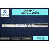 TOSHIBA 40" 40L3750VM LED TV Backlight