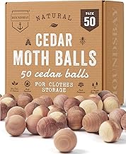 HOUNDSBAY Cedar-Balls Cedar Balls for Clothes - Fresh Cedar Smell Closets and Drawers - Protection -