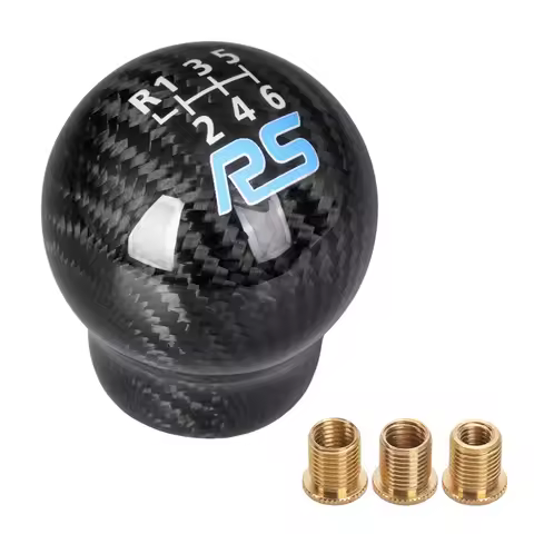Car Modification Parts, Carbon Fiber Pattern, Gear Shift Head, Circular 6-Speed Gear Head, ST Shift 
