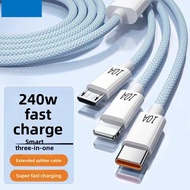 10A 3-in-1 Super Fast Charging Data Cable Typec 3-in-1 car charging cable