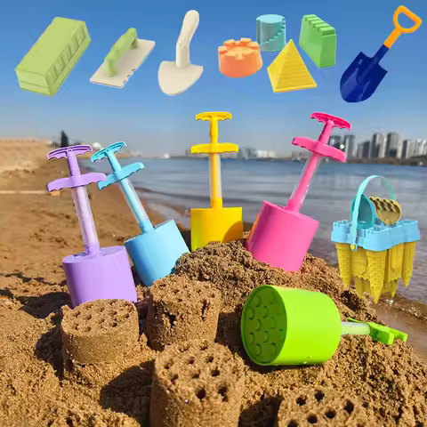 Kids Water Play Beach Toys Sandbox Mold Set Shovel Castle Building Wall Honeycomb Briquette Mold Sum
