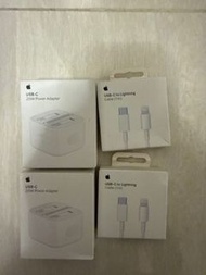全新行貨 Apple 20W USB lighting  電源轉換器及全新原廠充電線