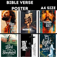 BIBLE VERSE Poster | Wall Decoration A4 Size