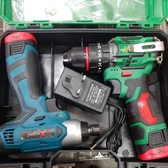 Combo set, 18v Hitz cordless drill + 18v xugel impact wrech