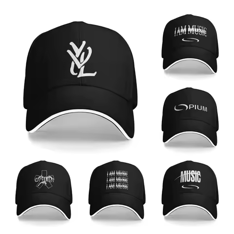 Playboi Carti YVL Logo Baseball Cap Hip Hop Sandwich Hat Unisex Style Adjustable Sun Hat Sport