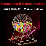 Metal Shaking Ball Lottery Machine, 2-in-1 Lucky Turntable & Two-Color Ball Number Selection Machine