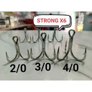 Treble Hook X6 2/s0 3/s0 4/s0 FishingHOOK 1pcs Tribel Anti Rust Fishing Hook