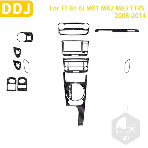 For Audi TT 8n 8J MK1 MK2 MK3 TTRS 2008-2014 Accessories Carbon Fiber Car Interiors Gear CD Door Tri