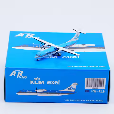 XX40005 Alloy Collectible Plane Gift JC Wings 1:400 KLM Exel ATR72-200 Diecast Aircraft Model PH-XLH