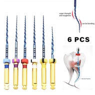 6Pcs dental NITI rotary file root canal, pulp thermal activation root canal file