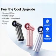 Jisulife Life9S Mini Handheld Fan 5000mAh Portable Turbo Fan with 5-Speed Adjustable Wind & USB Rech