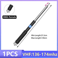 Telescopic Extendable Antenna 130cm High Gain VHF SMA-Female/Male Aerial For Baofeng UV-5RH DM-1701 