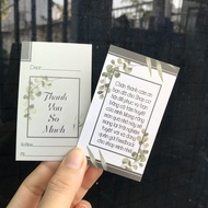 Box of 100 Thank You Cards, Thank You Cards, Thank You Cards - Size 9x5,4cm - Matte Lamination C300 