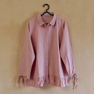 PRELOVED Blouse with Collar Size M LD 106 - Merche