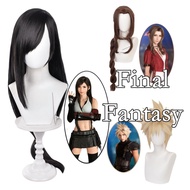 Final Fantasy Wigs Tifa Lockhart Wig Cloud Strife Cosplay Props Aerith Gainsborough Dress-up Anime C