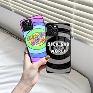 BK-1 Sick Sad World Phone Case For IPhone 13 15 16 14 12 11 Pro XS Max Plus Mini X XR SE2020 Tempere