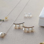 Akoya珍珠 耳環 海水珍珠 日本製造 耳針