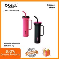Oball 1L Large Capacity Straw Tumbler 316 Stainless Steel Vacuum Insulated Cup Leakproof Portable Ic