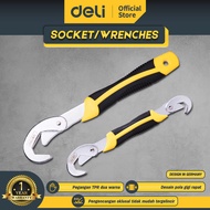 Deli Multifunction Wrench/Kunci Snap N Grip Multifungsi Single/Set 9-32mm Carbon Steel DL932-X
