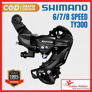 Rear Drailleur RD Operan Gigi Belakang Shimano Tourney TY-300 6 7 8 Speed Original Sepeda Gunung MTB Lipat Road Bike