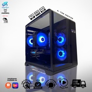 Custom Gaming PC Desktop Computer - AMD Ryzen 7 7700 + RTX 4060TI 4060 TI 8GB - Black with Temperatu