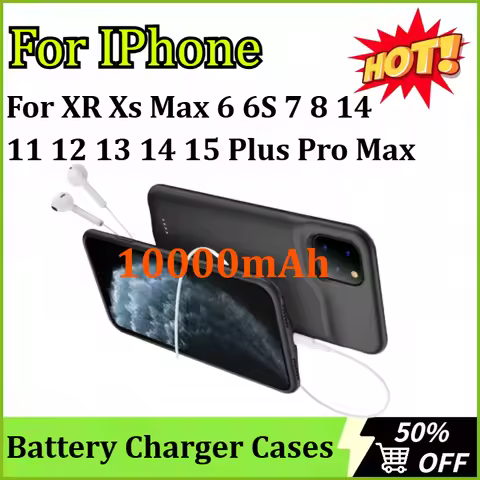 10000mAh Battery Charger Case for IPhone XR Xs Max 6 6S 7 8 14 15 Plus PowerBank for IPhone11 12 13