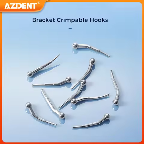10PCS AZDENT Dental Self-Ligating Crimpable Hook Inserted Crimpable Movable Hooks Auxiliary Hole for
