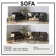 2+3 Seater Fabric Sofa Brown Vinyl Sofa Living Room Sofa 2 Seater Sofa 3 Seater Sofa Faux Leather Sofa