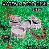 Water dish SMALL S feeding dish food worm calcium dish bowl waterdish Water container food drinking 