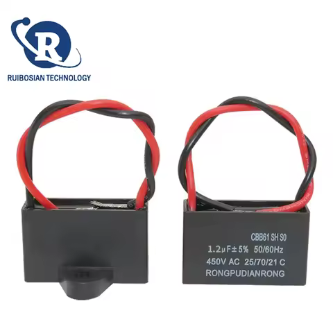 CBB61 450V Fan starting capacitor 0.8/1/1.2/1.5/2/2.5/3/3.5/4/4.5/5/6/7/8/10/12/14/15/16/18/20/25UF 