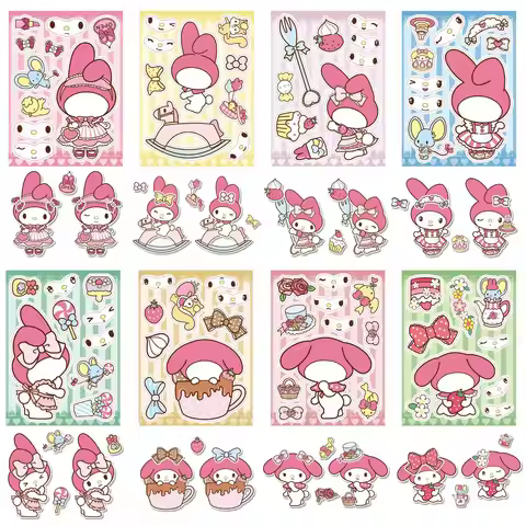 Hello Kitty Puzzle Stickers, Interactive Waterproof Stickers