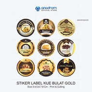 Gold Round Cake Label Stickers | Cookie Label Stickers | Anadrom 3328