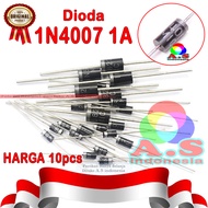 10 Buah Dioda 1N 4007 1Ampere / Diode IN 4007 / Dioda 1N4007 1A