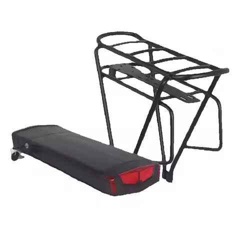 Electric Bike Battery Box, Ebike Battery Case, Double Layer, Luggage Rack, Reention, 10S5P, 13S4P, R