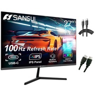 27 Inch Monitor with Built-in Speakers, IPS USB Type-C 100 Hz FHD 1080P HDMI DP HDR10 Game RTS/FPS T