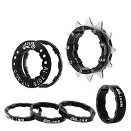 シングルスピード変換キット 12T13T/14T/15T/16T/17T/18T/19T/20T/21T/22T シングルスピードカセット＆スペーサー (19T, ブラック)